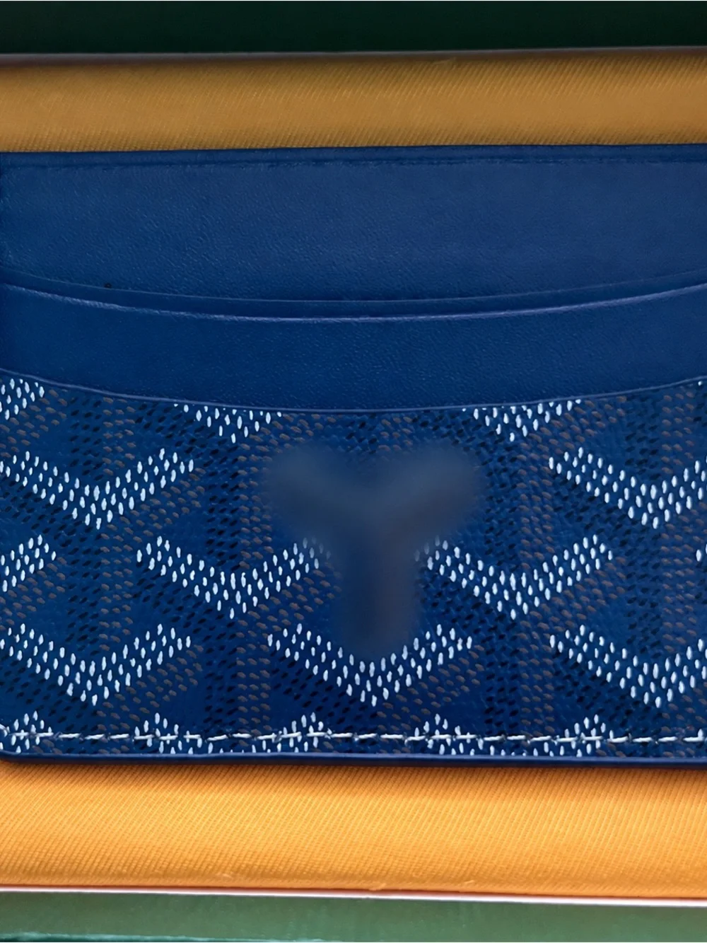 Goyard Blue Patterned Card & Key Sleeve